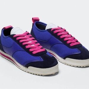 Mango Vibrant Blue and Pink women’s Sneakers